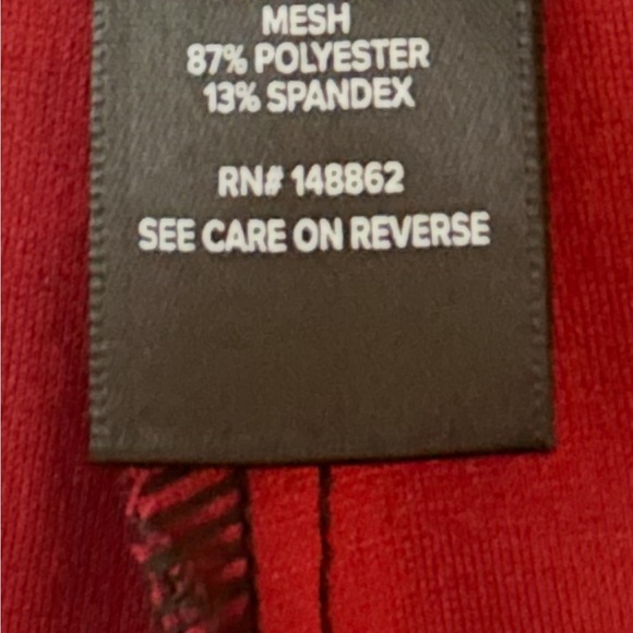 Torrid Red Leggings with Ribbed Texture and Elastic Waistband - Picture 7 of 7